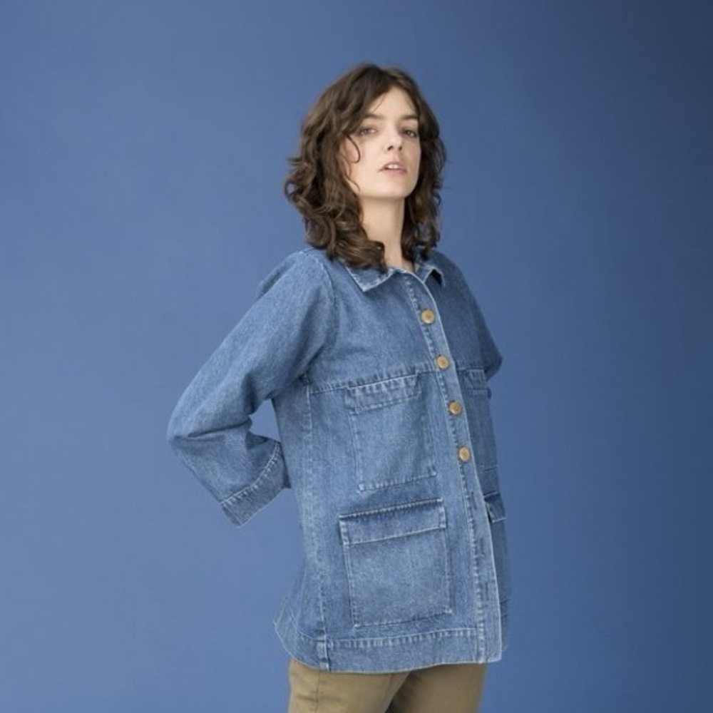 ILANA KOHN Mabel Light Denim Jacket Size Extra Small